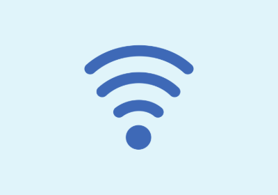 Wi-Fi icon with curved signal bars